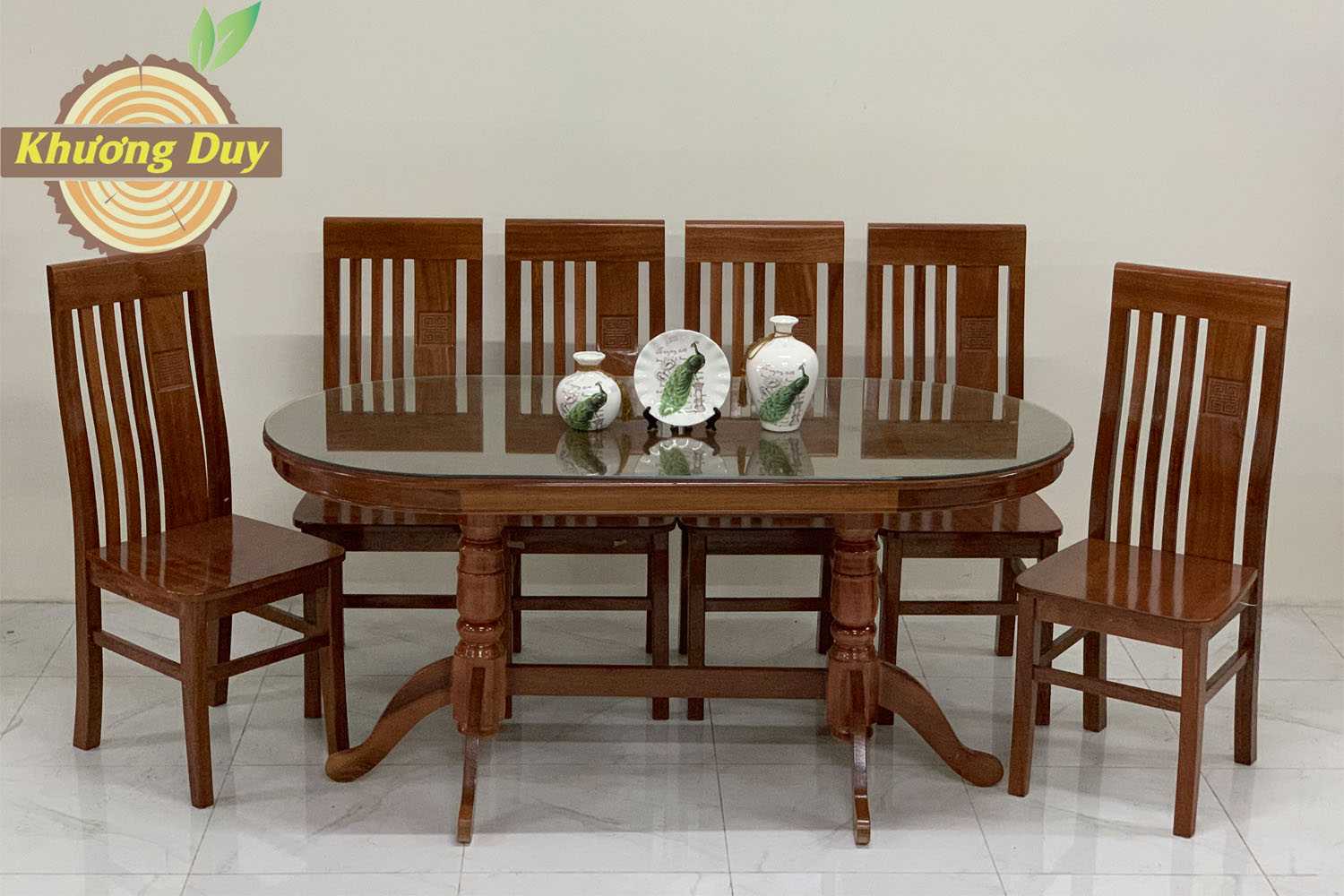 Bộ bàn ăn gỗ xoan đào BAOV04