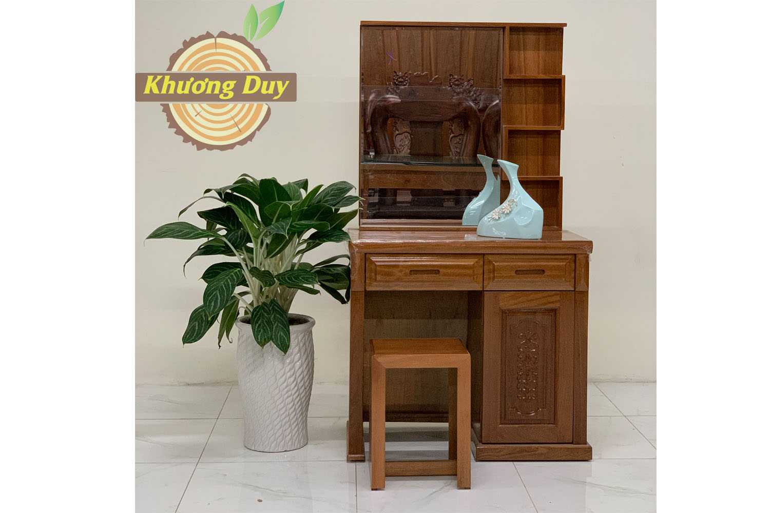 Bàn trang điểm gỗ xoan đào BP08