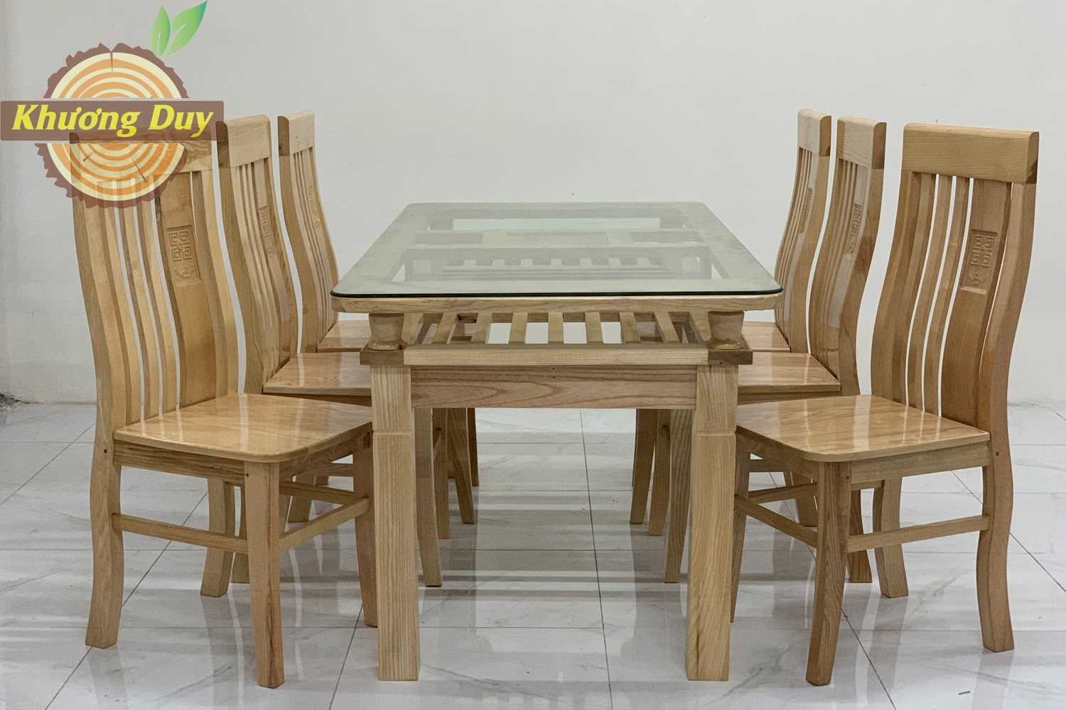 Bộ bàn ăn gỗ sồi 2T10