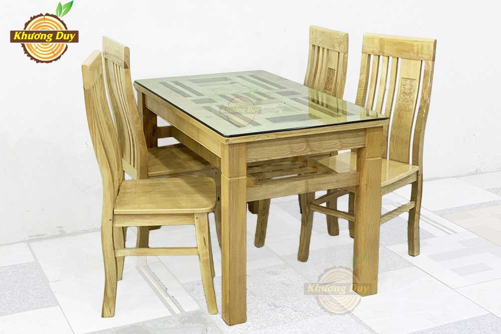 Bàn ăn gỗ Sồi 4 ghế 2T15