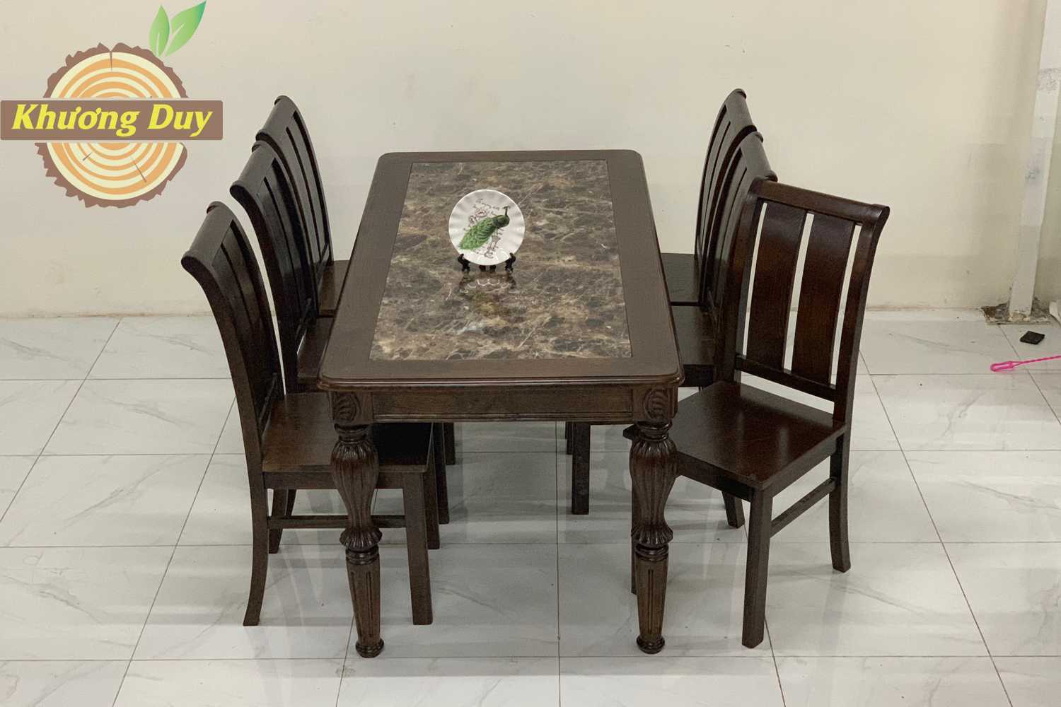 Bộ bàn ăn mặt đá MĐ14