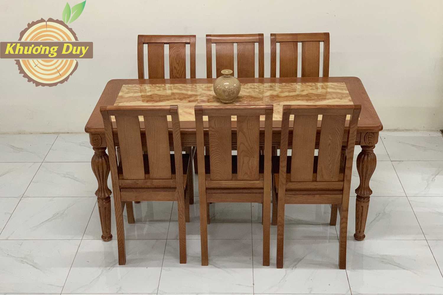 Bộ bàn ăn mặt đá MD15