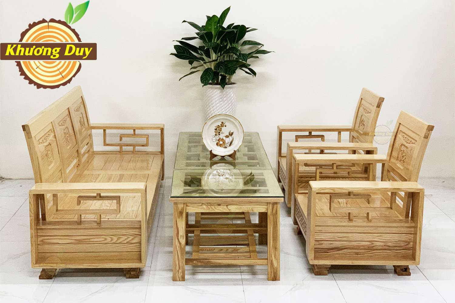 Bộ sofa gỗ sồi TCT03