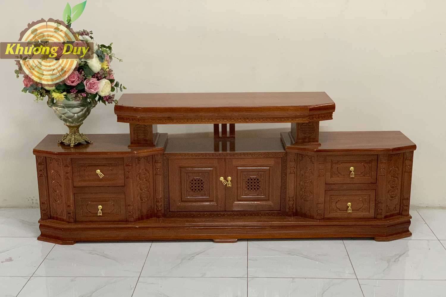 Kệ tivi gỗ xoan đào XĐ16