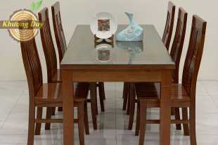 Bộ bàn ghế ăn gỗ xoan đào BAKT03