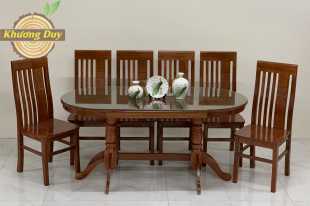 Bộ bàn ăn gỗ xoan đào BAOV04