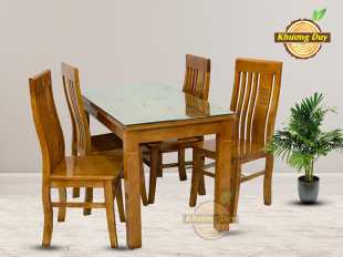 Bàn ăn gỗ 4 ghế Khuôn Tranh BAKT02
