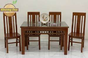 Bộ bàn ghế ăn gỗ Xoan Đào BADT02