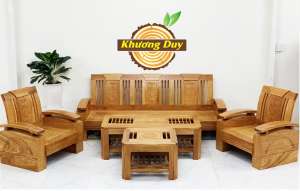 Bộ bàn ghế phòng khách gỗ gõ đỏ M10