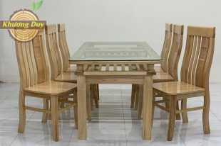 Bộ bàn ăn gỗ sồi 2T10