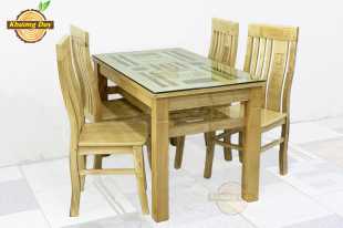 Bàn ăn gỗ Sồi 4 ghế 2T15
