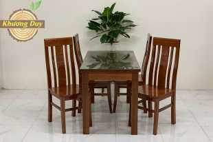 Bộ bàn ăn gỗ sồi sơn màu KT11