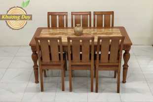 Bộ bàn ăn mặt đá MD15