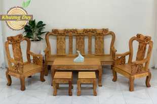 Bộ bàn ghế phòng khách gõ đỏ GĐ09