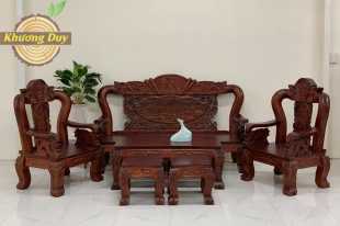 Bộ bàn ghế phòng khách gỗ tràm BTCT14