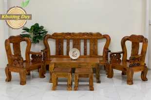 Bộ bàn ghế phòng khách gỗ tràm ĐV17
