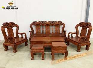 Bộ bàn ghế phòng khách sofa gỗ Hương Đá HĐ27