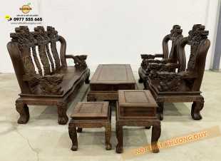 Bộ bàn ghế phòng khách gỗ Mun M05
