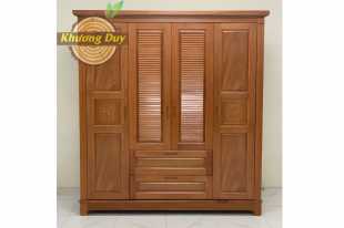 Tủ quần áo gỗ xoan đào 2 cánh MC09