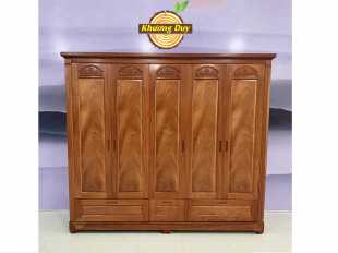 Tủ quần áo gỗ Xoan Đào 5 cánh MC14