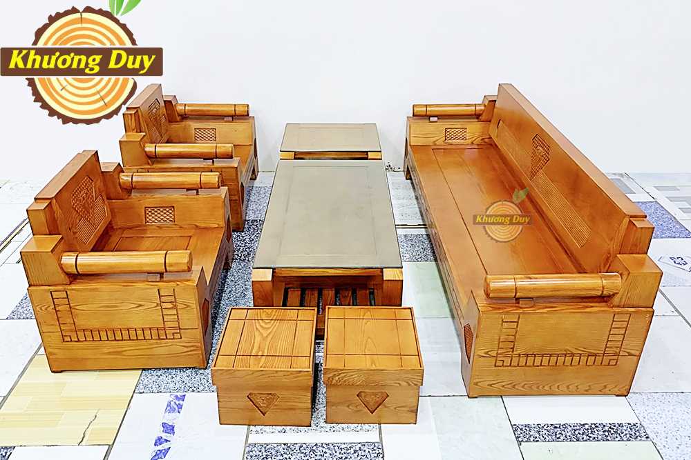 Bộ sofa gỗ Sồi KC01