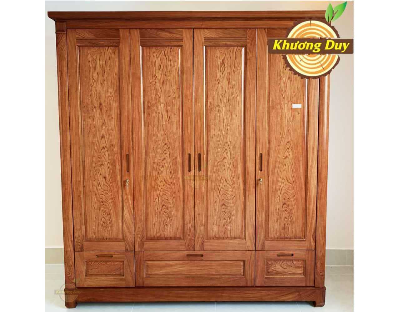 Tủ quần áo gỗ hương đá HĐ01