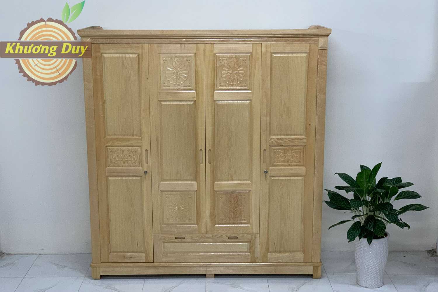 Tủ quần áo gỗ sồi Nga HT01
